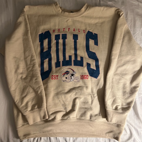Buffalo Bills Cream Crewneck sweatshirt - Picture 3 of 3